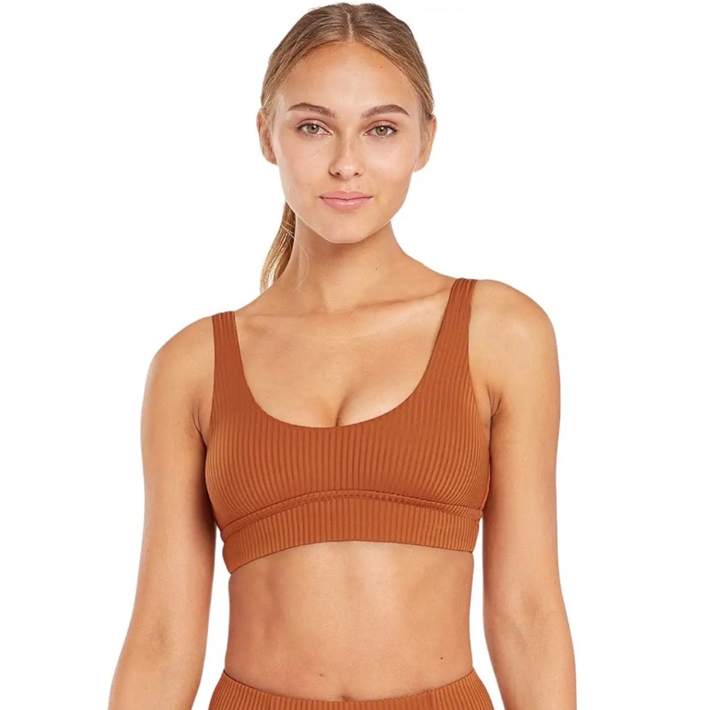 Vitamin A Sienna Tank Bikini Top Brown Size Medium